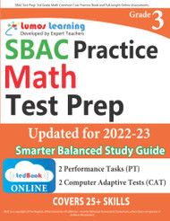 SBAC Test Prep: 3rd Grade Math Common Core Practice Book