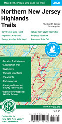 Northern New Jersey Highlands Trails Map 2021