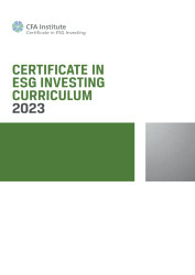 Certificate in ESG Investing Curriculum