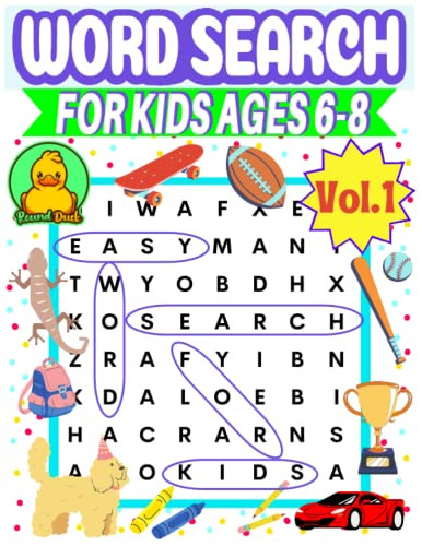 Word Search for Kids Ages 6-8 volume 1 by Round Duck