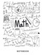 Math Notebook: 1/2 inch Square Graph paper pages and White Paper