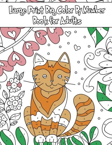 Large Print Big Color By Number Book for Adults