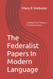 Federalist Papers In Modern Language