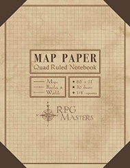 Map Paper: Quad Ruled Book for Map Making