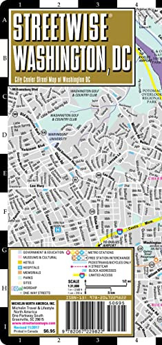 Streetwise Washington DC Map - Laminated City Center Street Map