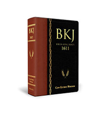 B?¡blia King James 1611 de Estudo Holman - Marrom com Preta
