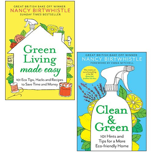 Green Living Made Easy Clean & Green 2 Books Collection Set By Nancy