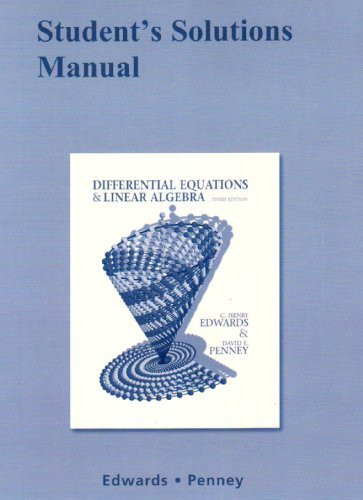 Student Solutions Manual For Differential Equations And Linear Algebra