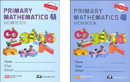 Primary Mathematics Grade 4 WORKBOOK SET--4A and 4B