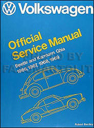 1966-1969 VW Beetle/Bug and Karmann Ghia Repair Shop Manual Reprint