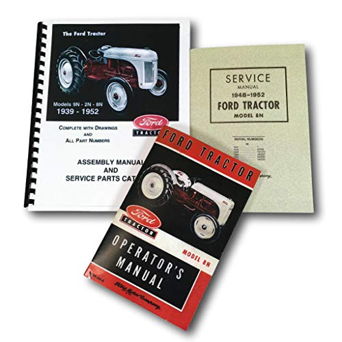 Ford 8N Tractor 3 Manual SET Owner's/Repair/Assembly Reprint