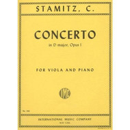 Stamitz - Concerto In D Major Op. 1. For Viola and Piano. Edited by