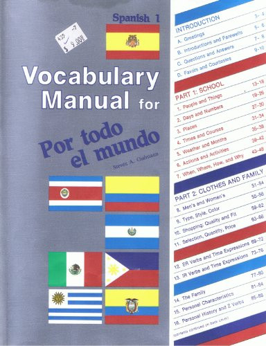 Vocabulary Manual for Por todo el mundo