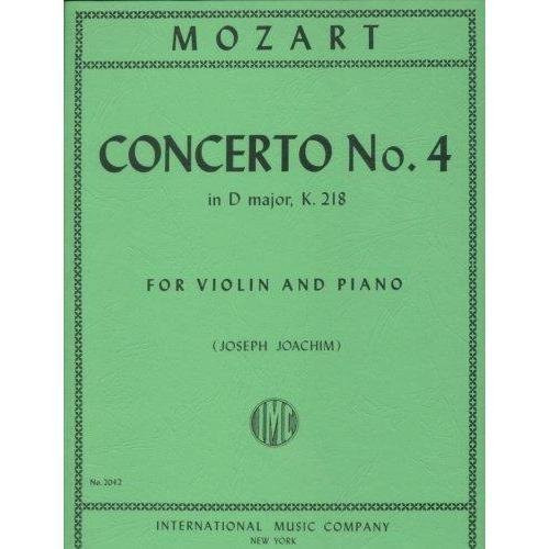Mozart W.A. Concerto No. 4 in D Major K. 218 Violin and Piano - by