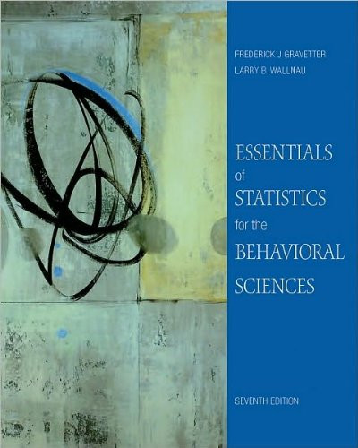 Essentials of Statistics for the Behavioral Science