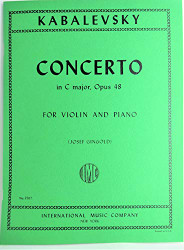 Kabalevsky Dmitri Concerto in C Major Op 48 Violin and Piano by