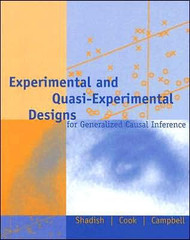 Experimental and Quasi-Experimental Designs for Generalized Causal