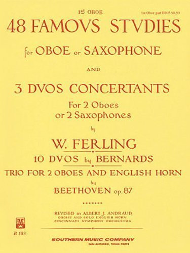48 Famous Studies for Oboe or Saxophone and 3 Duos Concertants for 2