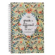 Christian Art Gifts Notebook My Grace is Sufficient 2 Corinthians 12