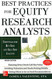 Best Practices for Equity Research Analysts