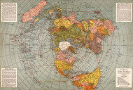 1943 Flat Earth World Map