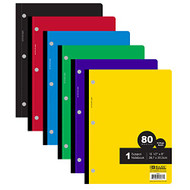 BAZIC Notebook College Ruled 1 Subject 80 Sheets Wireless Notebooks