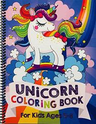 Unicorn Coloring Book: For Kids Ages 4-8 (Spiral-bound)