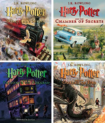 Harry Potter Illustrated Books 1-4