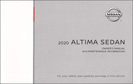 2020 Nissan Altima Sedan Owner's Manual Original