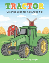 Tractor Coloring Book for Kids Ages 4-8