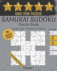 Gold Star Puzzles - Samurai Sudoku Puzzle Book - Level 2 -3 - Medium Volume 1