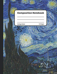 Composition Notebook: Vincent Van Gogh's Starry Night Painting Blank