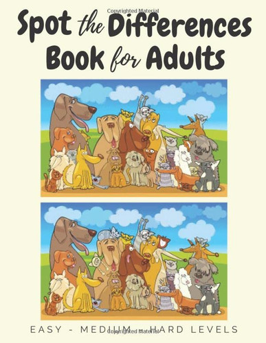 Spot The Differences Book For Adults