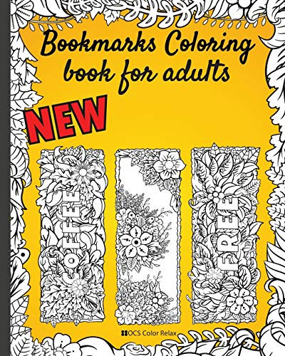 Bookmarks coloring book for adults