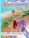 Beach Coloring Book- Large Print Summer Fun Mosaic Color By Numbers