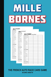 Mile Bornes The French Auto Race Card Game Score Sheets