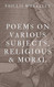 Poems On Various Subjects Religious & Moral