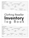 Clothing Reseller Inventory Log Book