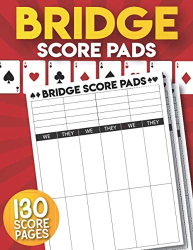 Bridge Score Pads: 130 Large Bridge Score Sheets.