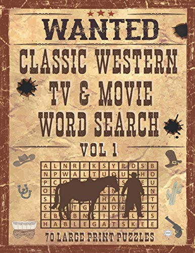 Classic Western TV & Movie Word Search Volume 1 70 Large Print