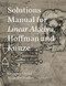 Solutions Manual for Linear Algebra Hoffman and Kunze