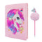 Cyiecw Plush Unicorn Notebook Magic Diary for Girls Lovely Unicorn