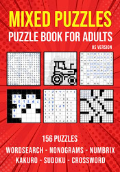 Variety Activity Puzzle Book for Adults