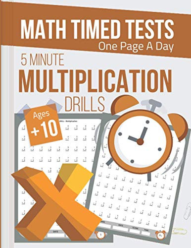 5 Minutes Multiplication Drills Timed Math Tests One Page A Day