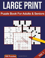 Large Print Puzzle Book For Adults & Seniors