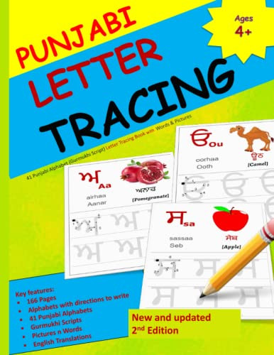 PUNJABI LETTER TRACING: 40 Punjabi Alphabet