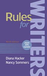 With 2020 APA Update Rules for Writer by Diana Hacker