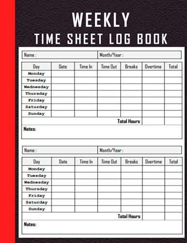 WEEKLY TIME SHEET LOG BOOK