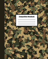 Composition Notebook: Camo Wide Ruled Paper Journal for Boys Girls