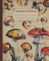Composition Notebook: Beautiful college ruled wild mushroom & woods